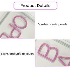 Bar Open Neon Sign – Retro Pink LED Tavern Sign for Pub, Cafe & Home Bar, Dim…
