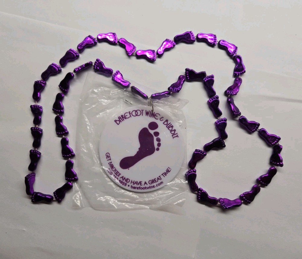 Barefoot Bubbly Promo Necklace Purple Feet
