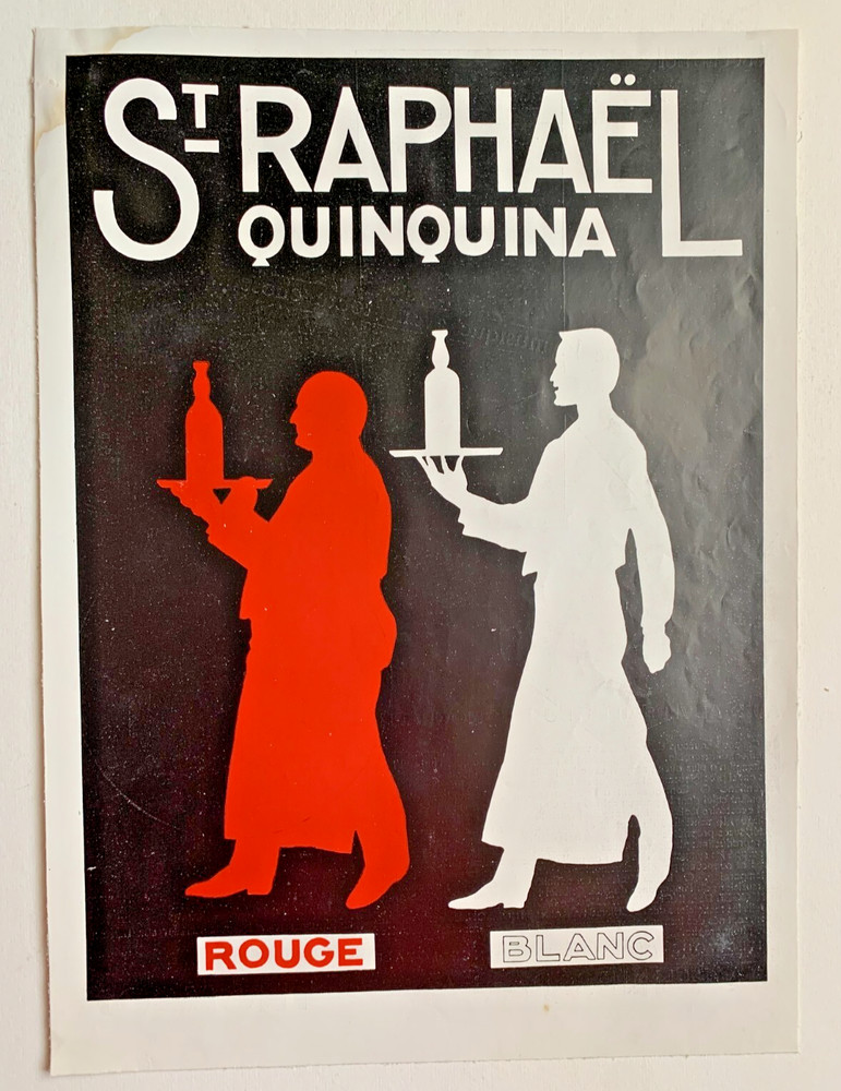 1936 St Raphael Quinquina Print Ad 14&Prime; x 10&Prime; Art Deco Style