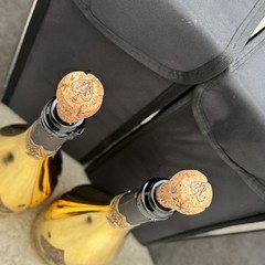 2x Armand de Brignac Ace of Spades Brut Gold EMPTY Set w/ Boxes+Bags+Corks+Caps