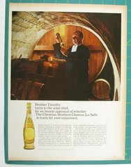 Print Ad Christian Brothers Chateau La Salle Wine Vintage 1960s Napa Cellar Wine