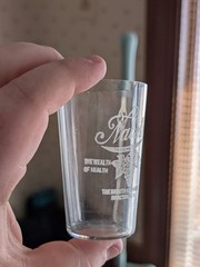 Naboth Vineyards Brocton NY New York Etched Small Glass Cup Grape Wine