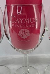 Caymus Vineyards Wine Glass Set of 4 Napa Valley California Stemware 6.75&Prime; Tall