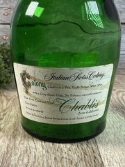 Vintage Green Glass White Wine Jug Italian Swiss Colony Chablis from California