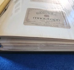 Scrapbook Of 150+ Vintage Wine Labels Many International Huge Collection