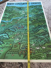North Coast Wine Country Poster Earl Thollander Nut Tree 1975 Double Sided – VTG
