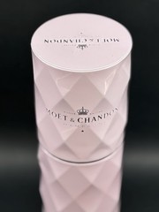 Moët Chandon Pink Rose Champagne Empty Bottle Holder Tin Case France Diamond