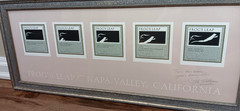 Frog&rsquo;s Leap Wine Napa Valley Framed Label Art Signed by Winemaker John Williams