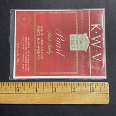 Vintage 1960s KWV Paarl Rich Ruby UNUSED Paper Label South Africa Q1952