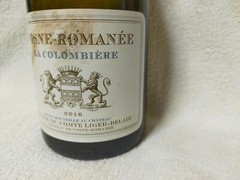 Domaine du Comte Liger Belair Vosne Romanee La Colombiere 2016 (Empty) Bottle