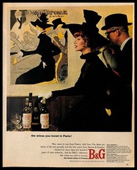 1963 B&G French Wines Vintage PRINT AD Paris Nostalgia Alcohol Art