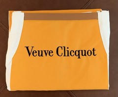 Retro VCP Veuve Clicquot Apron Made in Portugal Organic Cotton w/Leather Detail