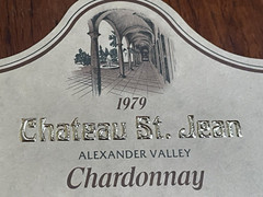 Mint 1979 Gold Chateau St Jean Chardonnay Napa Sonoma Wine Label Mini Poster