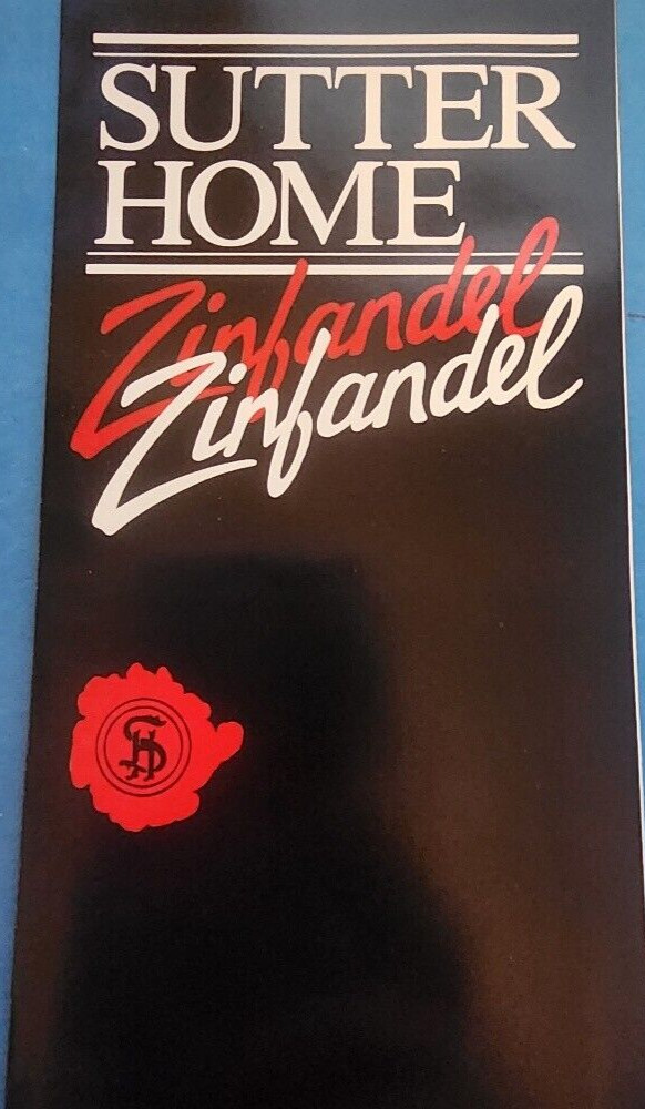 Vintage 1985 Brochure from Sutter Home Zinfandel Winery Napa Valley California