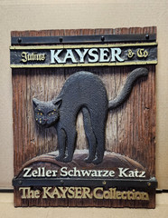 Vintage Julius Kayser & Co Zeller Schwarze Kartz Black Cat Wall Plaque