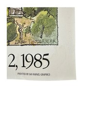 Vintage 1985 Napa Valley Wine Festival Earl Thollander Framed Poster 20×26