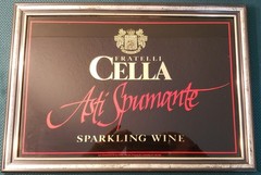 FRATILLI CELLA Wine Anst Spumante Sparkling Wine Advertising Mirror
