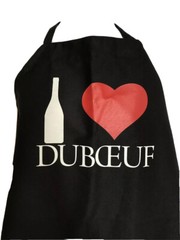 Beaujolais Nouveau Black Chef Apron Duboeuf Wine Bottle Heart Dad Gift Imperfect