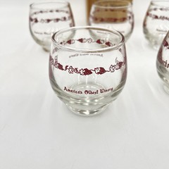 Brotherhood America&rsquo;s Oldest Winery NY 5 Tasting Glasses Roly Poly by Libbey VTG