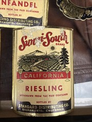(5 Different) Sacramento, CA Wine Bottle Labels Sunni-South Tokay Zinfandel Port
