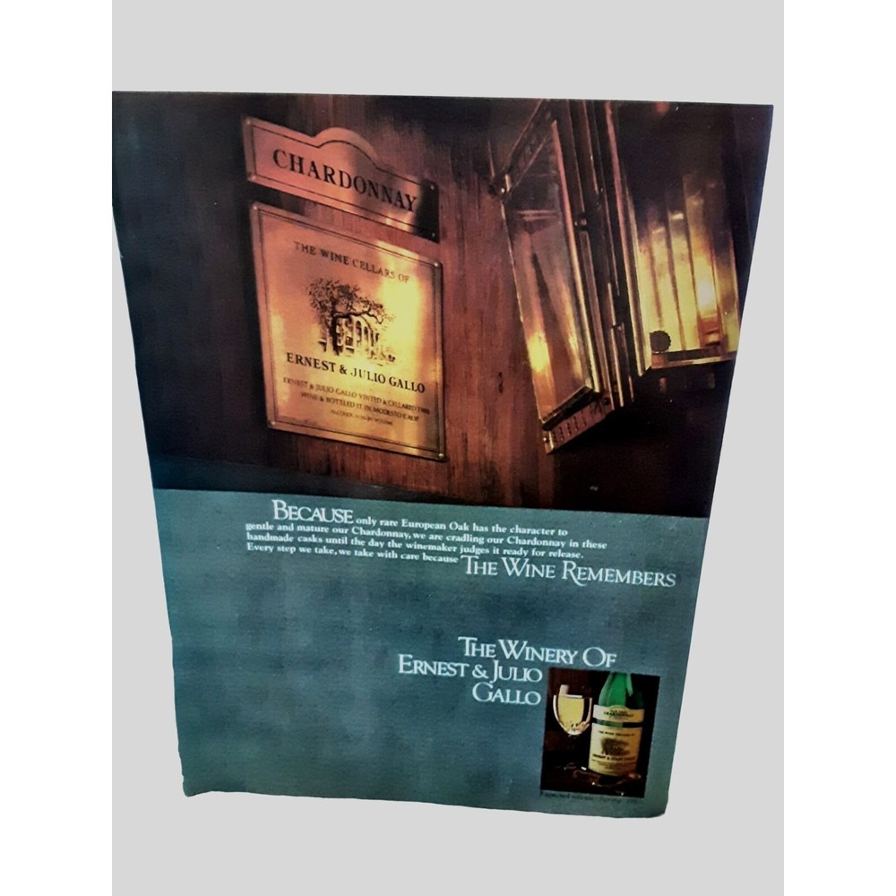 Ernest Julio Gallo Wine 1979 Magazine Print Ad