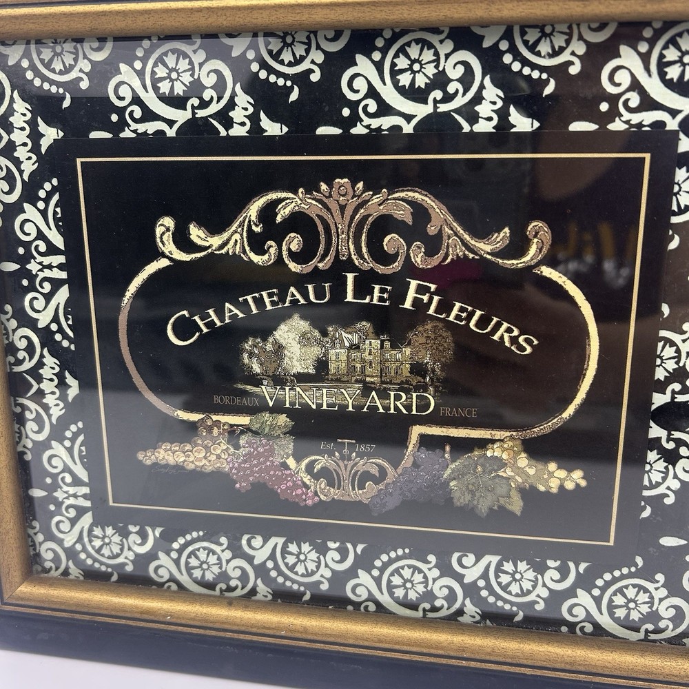 Wine Vineyard Framed Victoria Cellars Print Ornate Framed Glass Backing 7” x 5”
