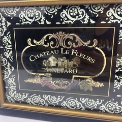 Wine Vineyard Framed Victoria Cellars Print Ornate Framed Glass Backing 7” x 5”