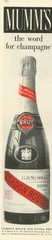 1961 Brut PRINT AD Cordon Rouge Champagne Vintage Bottle