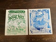 Vintage Bully Hill Vineyards Wine Labels 1983 Champagne Seyval Blanc Art Pair NY