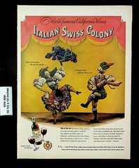 1946 Italian Swiss Colony California Wines Puppet Vintage Print Ad 25881