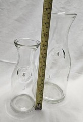 VTG SET OF 2 Paul Mason Since 1852 Glass Milk 1sm, 1lg Bottle/Wine/Carafe/Vase