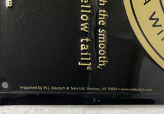 VINTAGE YELLOW TAIL »THE RESERVE »WINE ADVERTISING SIGN,EMBOSSED,METAL,18×12&Prime;GIFT!