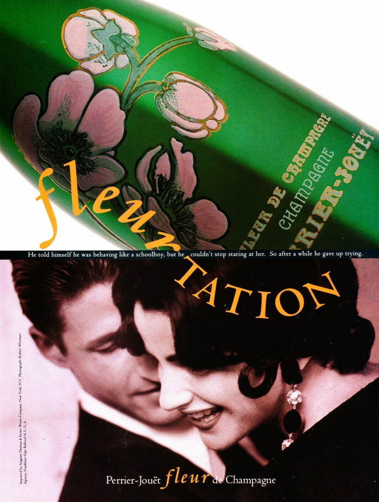 PERRIER-JOUET CHAMPAGNE AD #3 RARE 1991 OUT OF PRINT VINTAGE