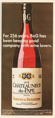 1980 Barton & Guestier B&G French Wine 1978 Châteauneuf-du-Pape Bottle Photo Ad