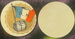 2 Antique Vintage French Patriotic Wine Barrel Label 1920s – 1930s
