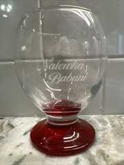Nalewka Babuni Short-Stemmed Wine Glass, 8 fl oz Capacity PO-Excellent Condition