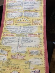 Large Vintage DA MEO PATACCA Rome Italy Restaurant Menu Poster 17”×40&Prime;. 1960&rsquo;s