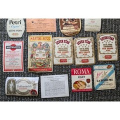 Lot of 29 Vintage Wine Port Bottle Labels Antique Advertising Liquor Memorabilia