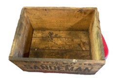 Vintage Brown Sherry Bottles Wood Crate W A Taylor & Sons Sandeman Made in Spain