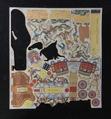 1952 GENERAL ELECTRIC REFRIGERATOR WILD WEST RODEO PUNCH OUT PIECES