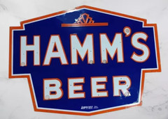 Hamm Beer Pure Porcelain Enamel Heavy Metal Sign 36 Inches Single Side