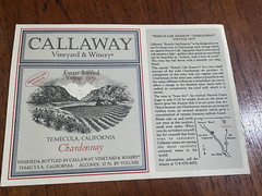 Perfect 1979 Callaway Chardonnay Napa Sonoma Temecula Wine Label Mini Poster