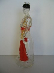 1955 GLASS MATADOR BOTTLE BULLFIGHTER DECANTER DALMAU HERMANOS TARRAGONA SPAIN