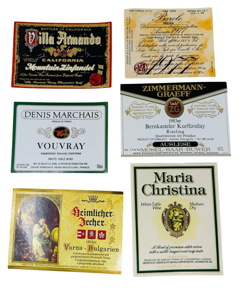WINE LABELS – DOMESTIC & IMPORTED, 1977, 1983