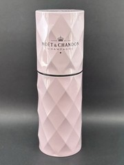 Moët Chandon Pink Rose Champagne Empty Bottle Holder Tin Case France Diamond