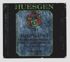 1983 Huesgen Riesling Silber Mosel Saar Ruwer German Wine Label Original S9