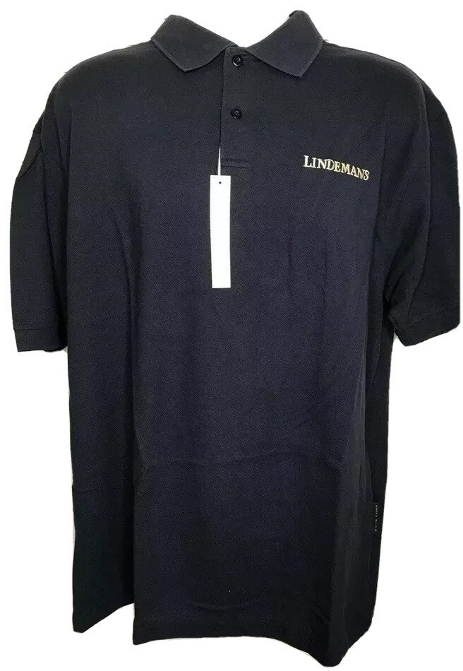 Lindemans Mens Golf Shirt Large Blue Perry Ellis Polo Activewear NWT Dad Gift
