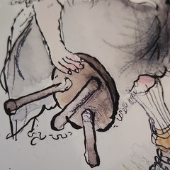 Clos Du Val Wine Co Poster « Switzerland Bottling Time » 1983 Ronald Searle Napa