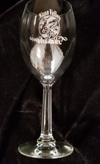 Napa Valley Wine Train – A Votre Sante – Wine Glass – 7&Prime; Tall White Artwork