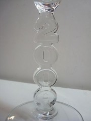 Wyldewood Cellar Winery Elderberry Wine 2000 Y2K Stemmed Fluted Wine Glasses KS